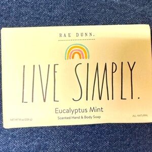 Rae Dunn “Live Simply” bar of soap Eucalyptus Mint